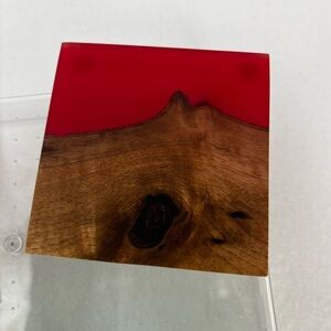 Christmas Resin & Wood Coaster Set of 4 —‎  Holiday Home Decor Perfect gift